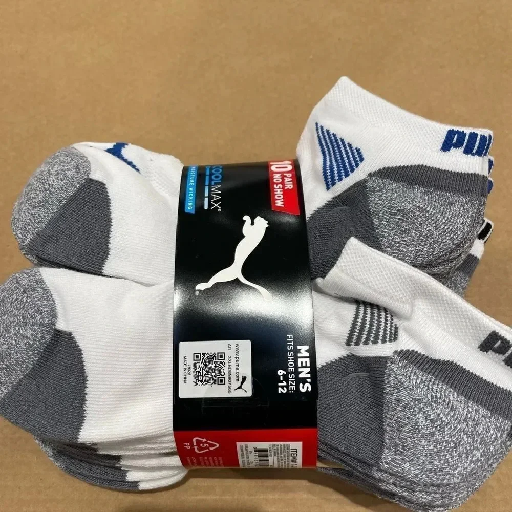 Men’s Puma socks 10 Pk white